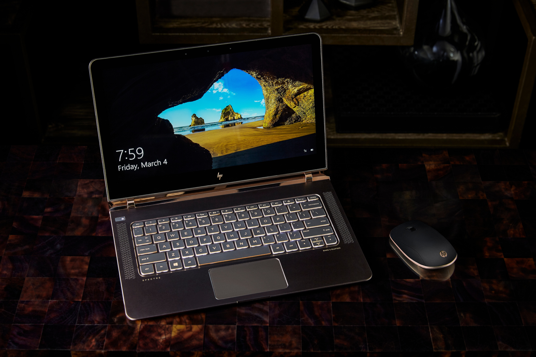 Myszka bezprzewodowa HP Z5000 Dark Ash Silver Wireless Mouse Czarny, Miedź, Srebrny