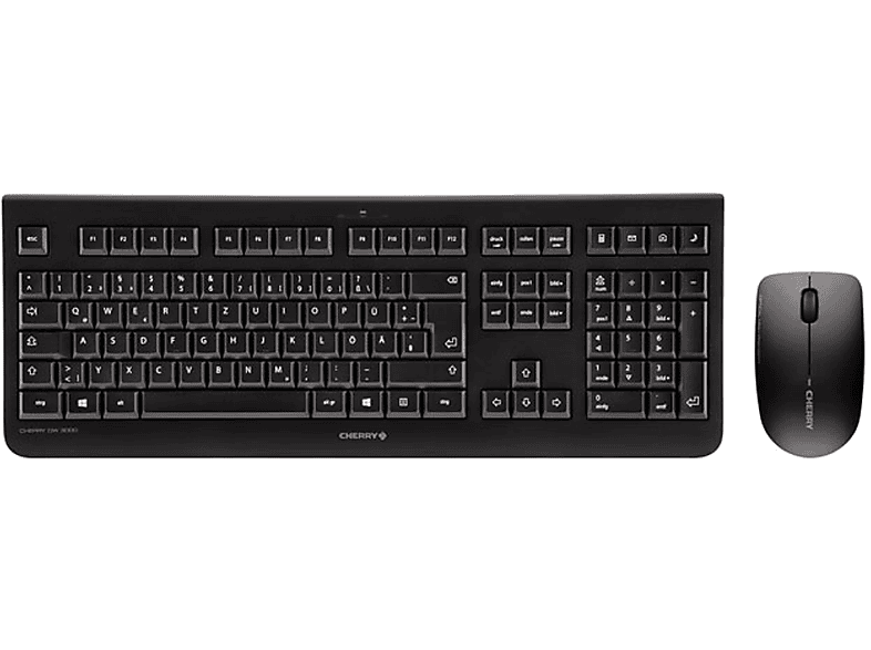 CHERRY JD-0710FR-2, Tastatur Maus Set, Schwarz | PC Mäuse