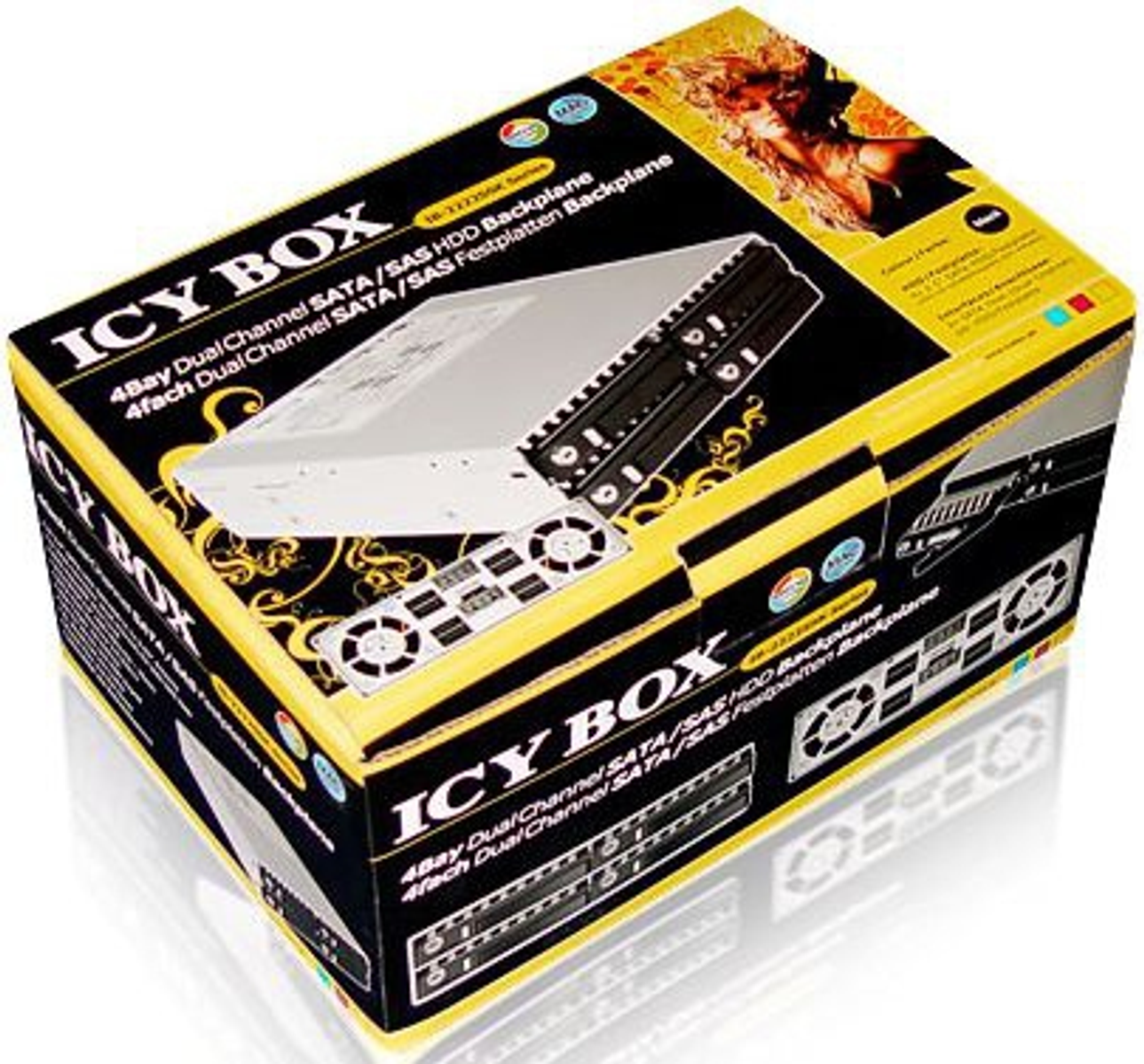 ICY BOX IB-2222SSK Festplattengehäuse & Schwarz -steckplätze