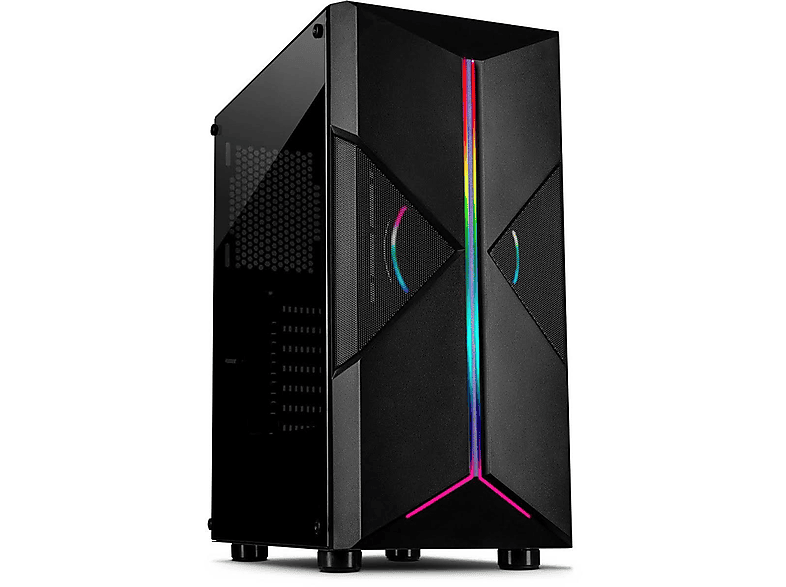 INTER-TECH 88881341 PC Gehäuse, Schwarz | MediaMarkt