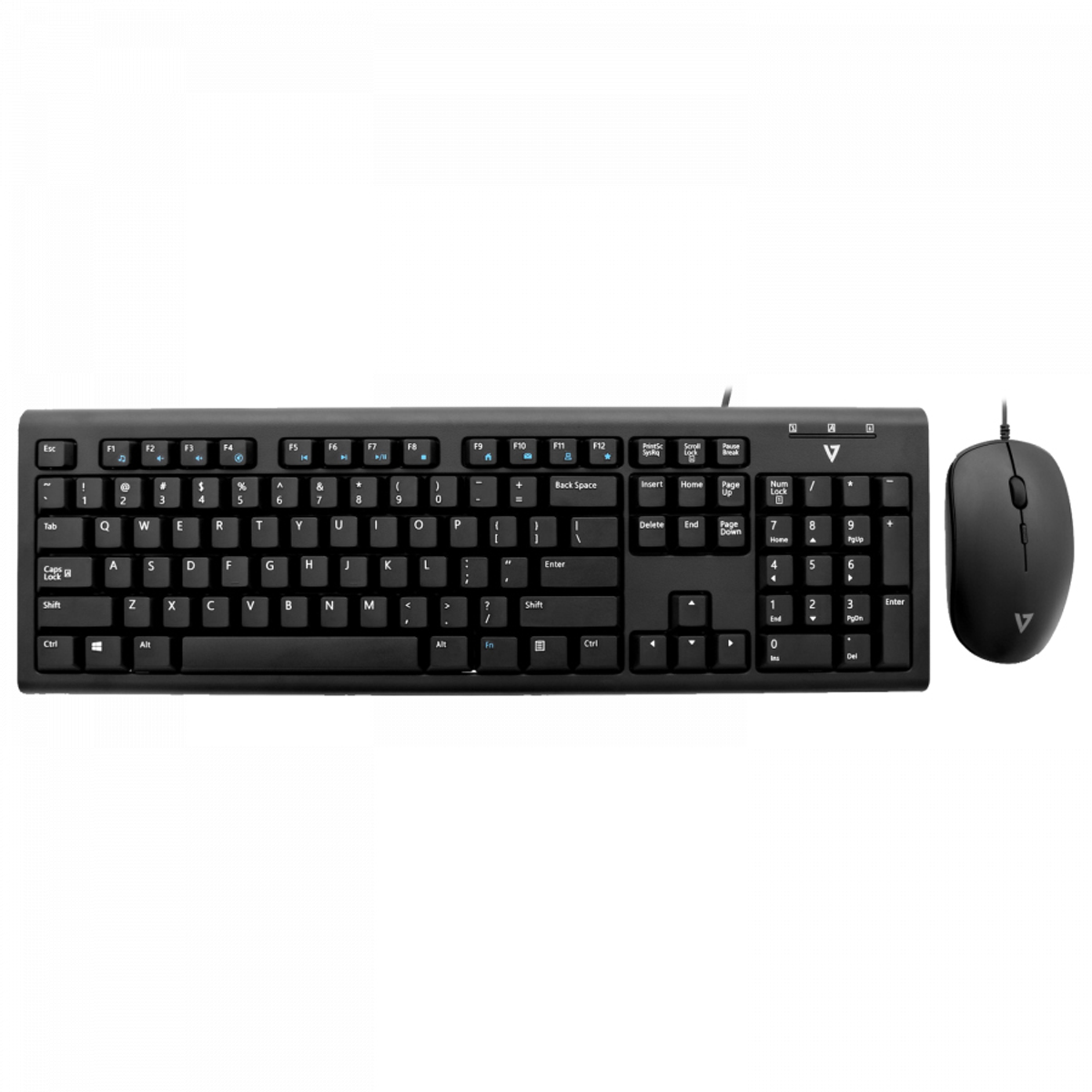 V7 CKU200IT, Tastatur Maus Schwarz Set