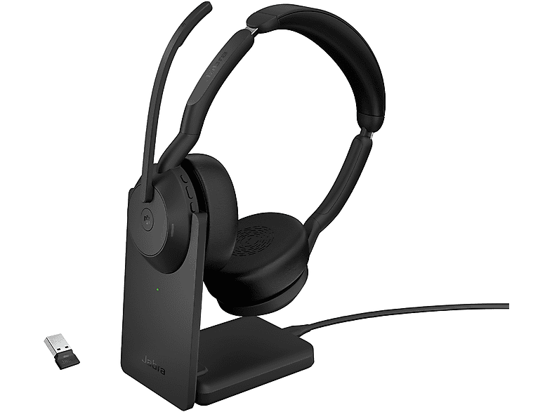 GN AUDIO Evolve2 55, On-ear Schwarz Bluetooth kopfhörer Bluetooth