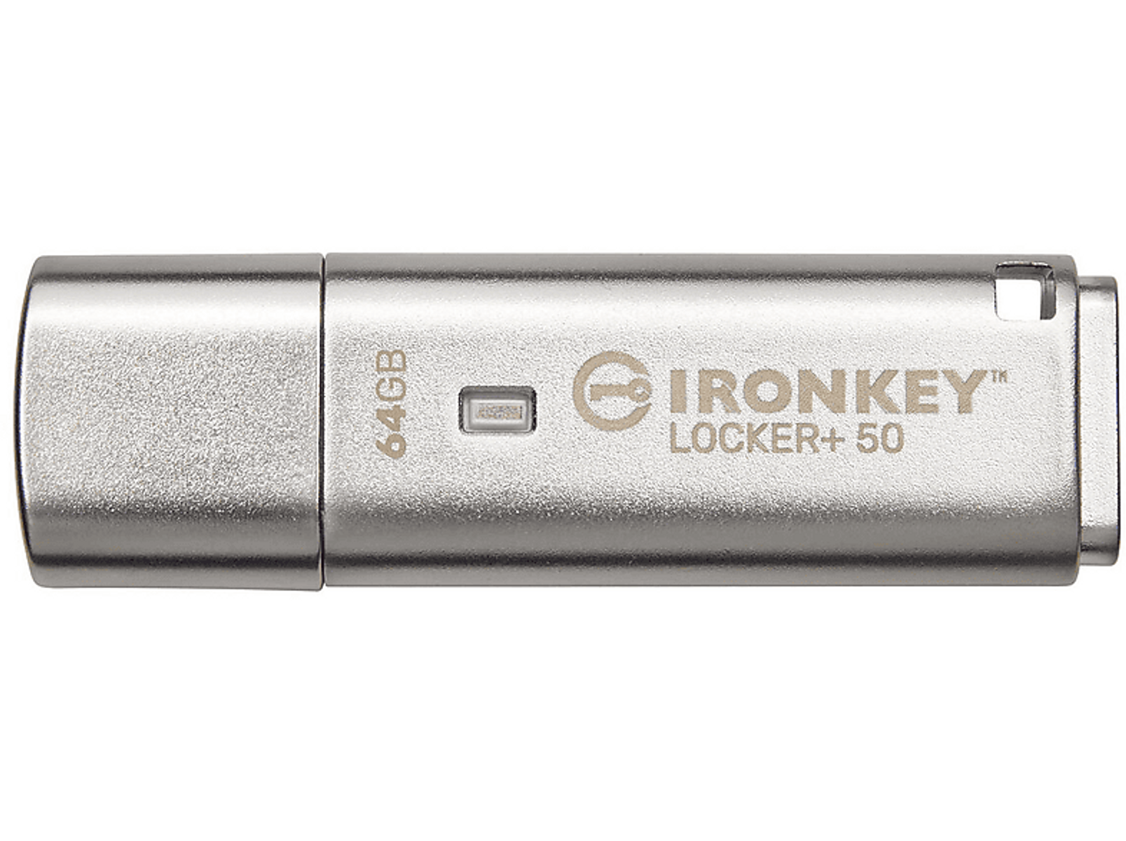 IronKey USB-Flash-Laufwerk 64 GB) Metall, Locker+ KINGSTON (Seilber, 50