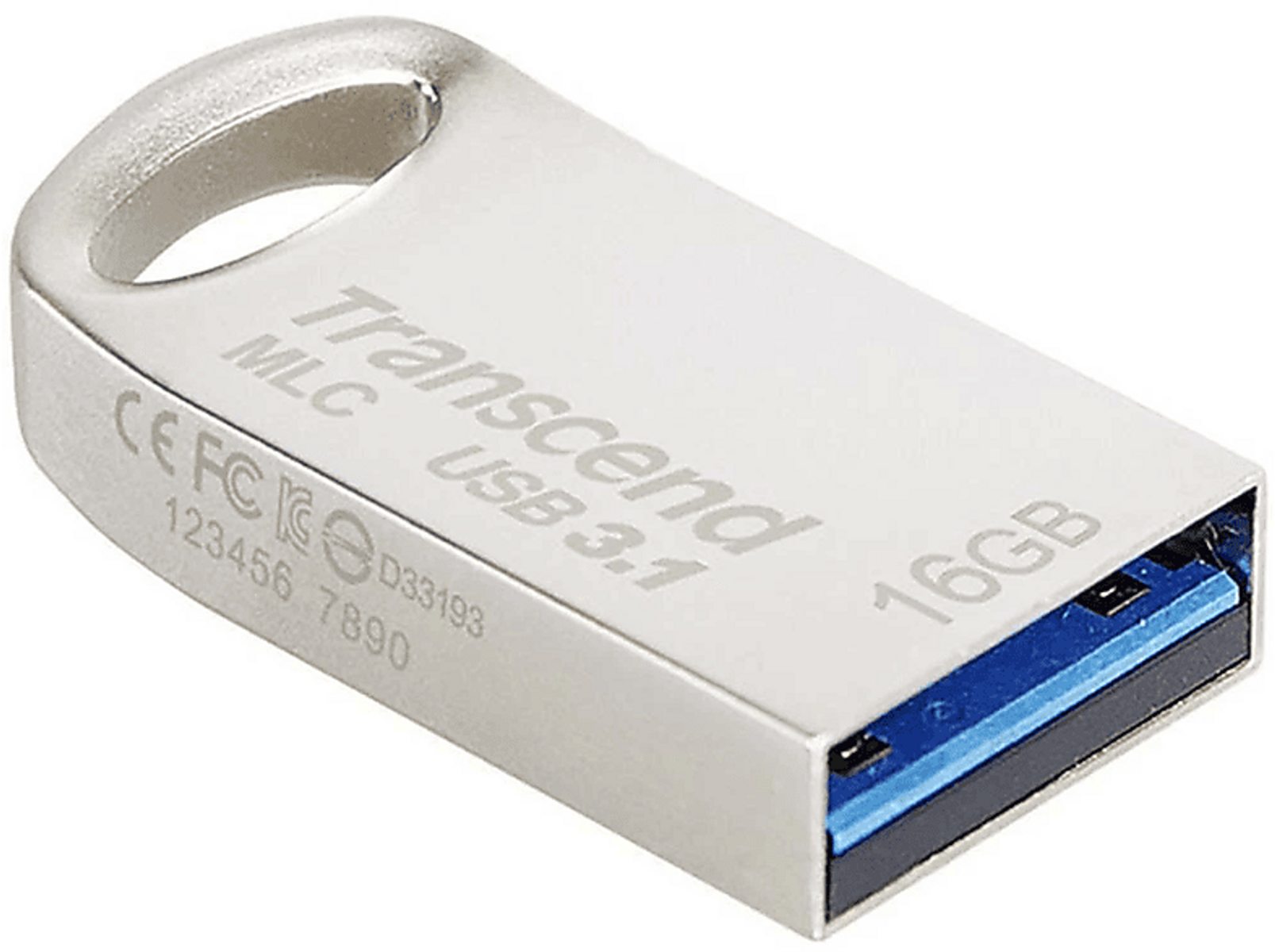 TRANSCEND 16 GB) USB-Flash-Laufwerk (Silber, TS16GJF720S