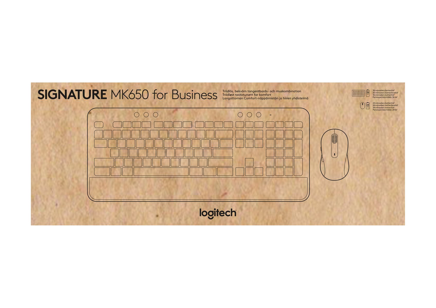 LOGITECH 920-011004 Mehrfarbig und Tastatur Maus