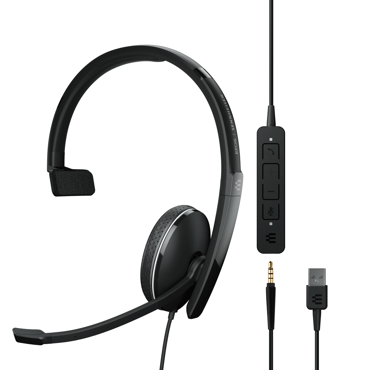 Schwarz II, 135 ADAPT SENNHEISER On-ear USB Kopfhörer