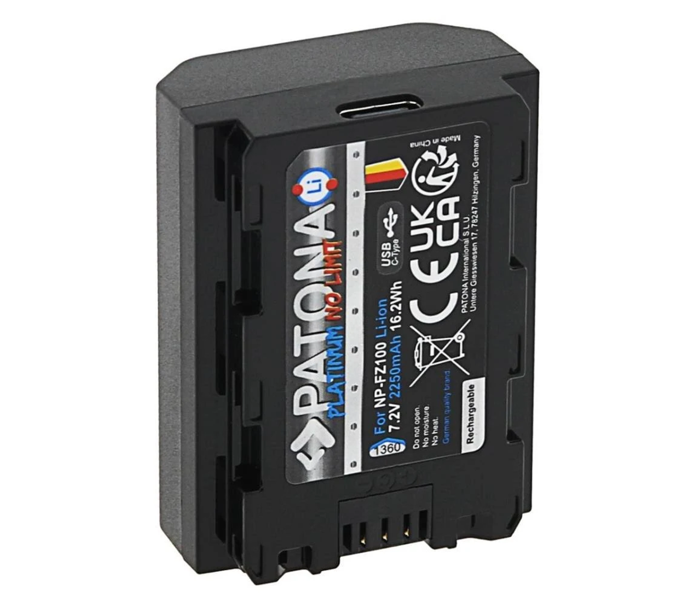 PATONA 1360 1 Lithium-Ionen Batterien 2250 erforderlich Akkus, mAh (enthalten)