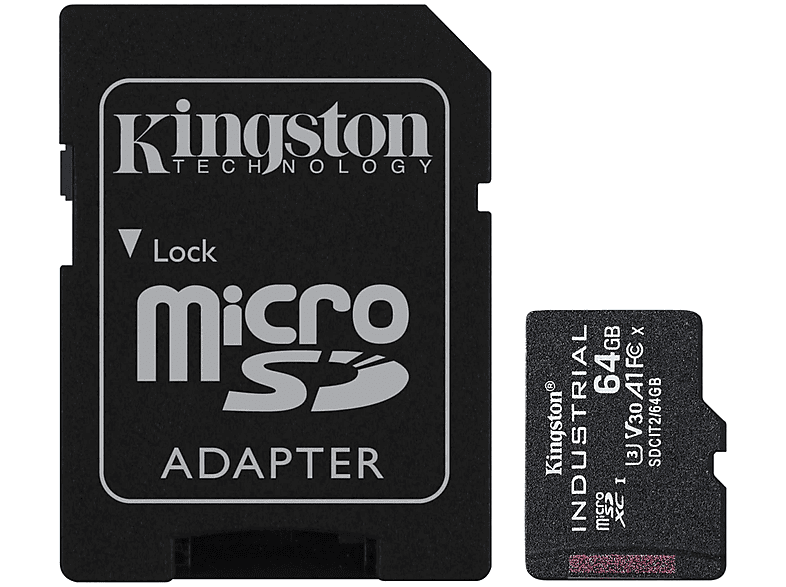 KINGSTON Industrial UHS-I, Micro-SD Speicherkarte, 64 GB | Speicherkarten & -adapter