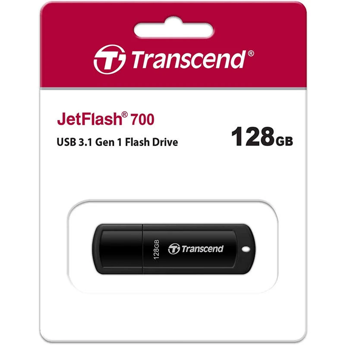 GB) JetFlash 128 USB-Flash-Laufwerk (Schwarz, 700 TRANSCEND