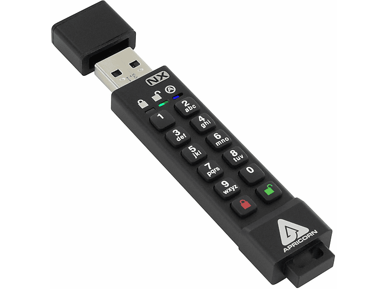 APRICORN ASK3-NX-4GB USB-Flash-Laufwerk (Schwarz, 4 GB)