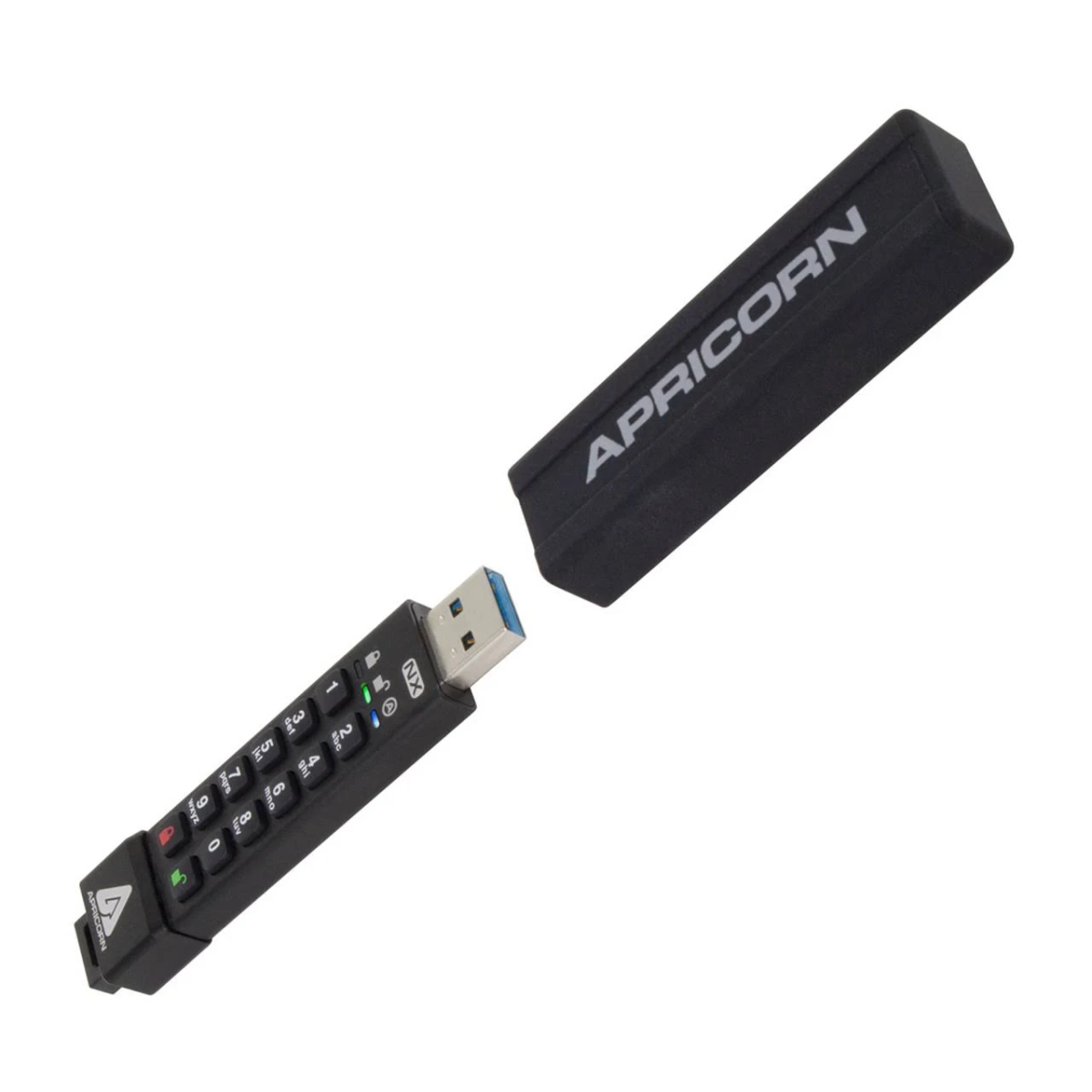 (Schwarz, USB-Flash-Laufwerk ASK3-NX-4GB APRICORN 4 GB)