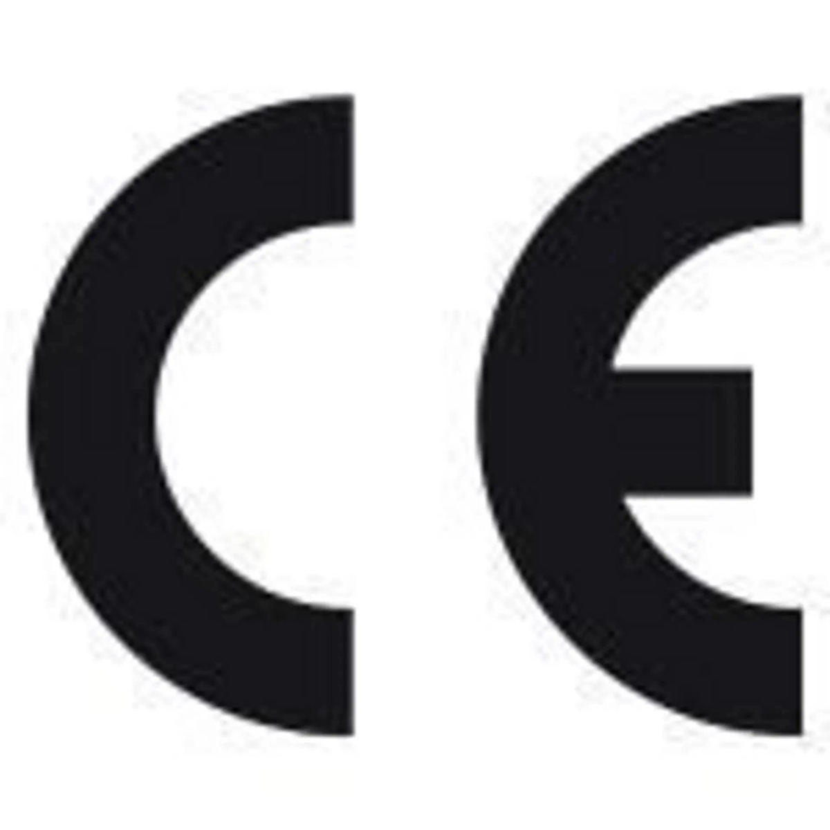 CE-Kennzeichnung, zwei schwarze Buchstaben, die die Konformität des Produkts mit EU-Gesundheits-, Sicherheits- und Umweltstandards kennzeichnen.
