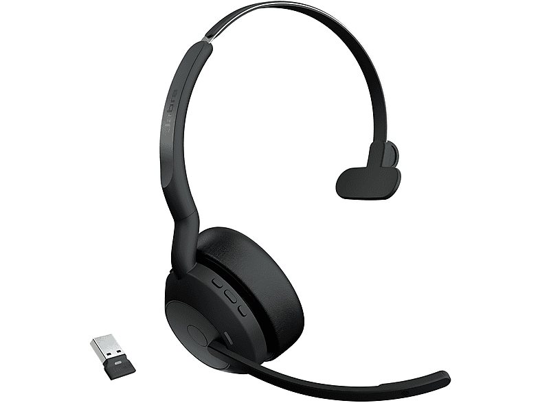 GN AUDIO Jabra Evolve2 55, On-ear Kopfhörer Bluetooth Schwarz