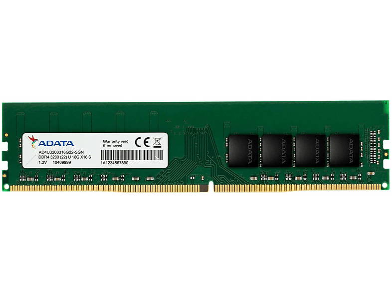 ADATA 1x16GB, 2048x8, single tray Arbeitsspeicher 16 GB DDR4