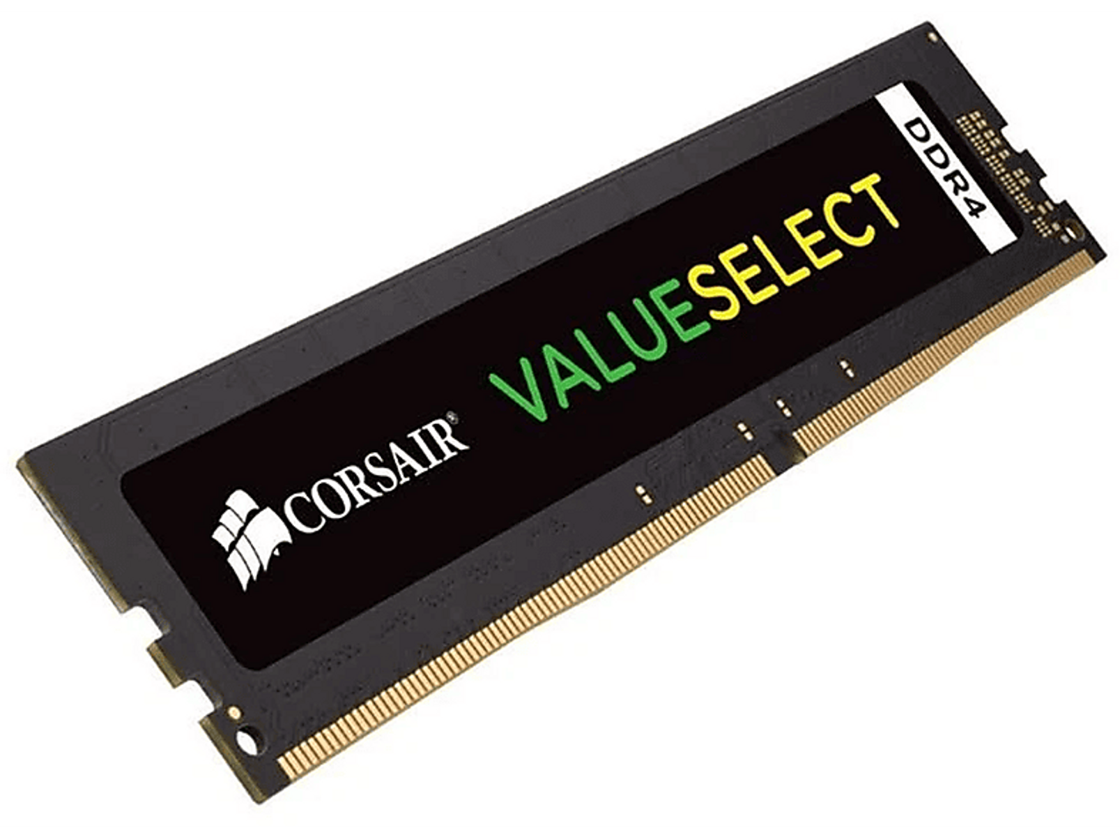 Modulo RAM DDR4 Corsair ValueSelect nero, con il logo Corsair e l'etichetta ValueSelect.