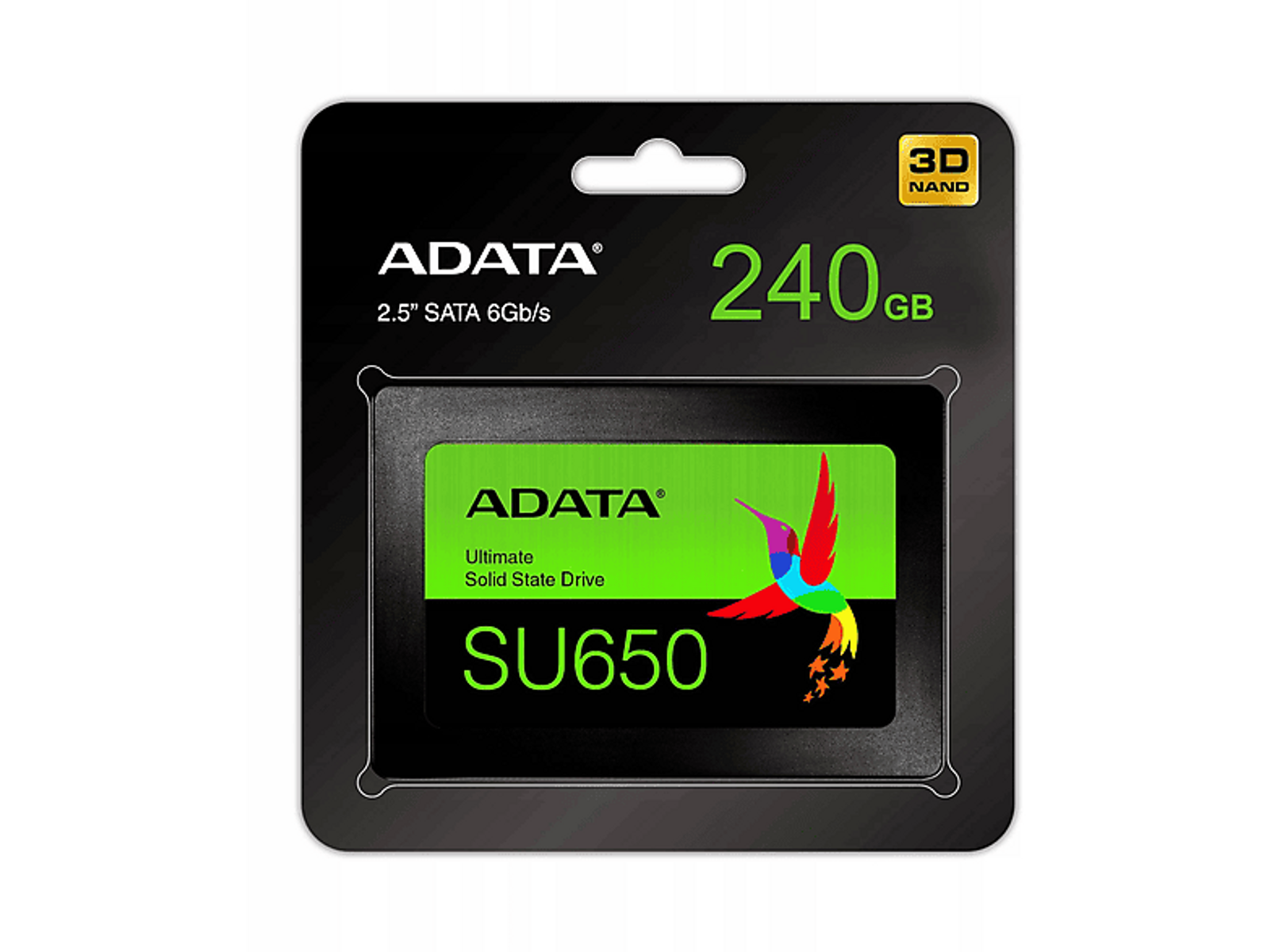 Dysk SSD w opakowaniu z marką i specyfikacjami.