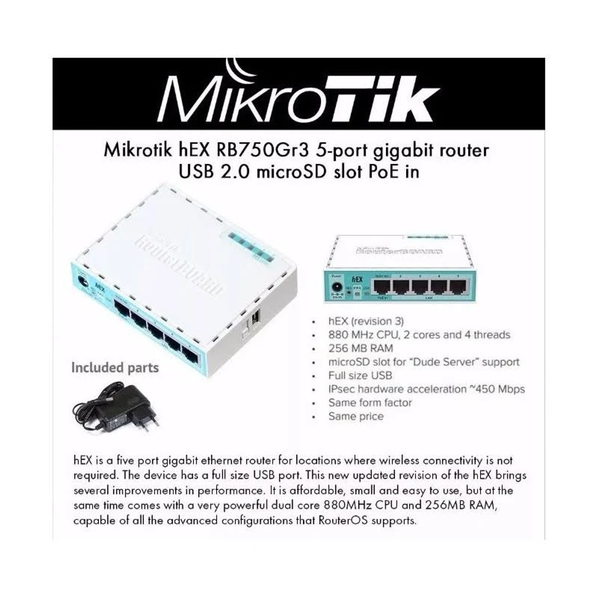 MIKROTIK RB750Gr3 Router