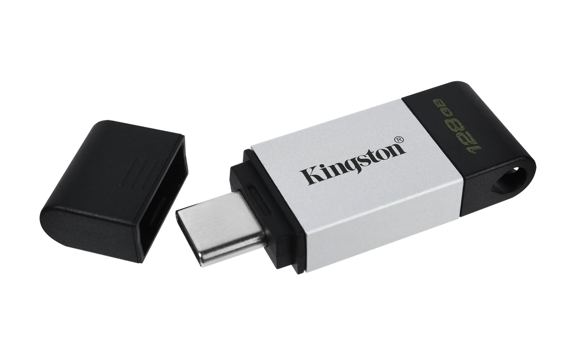 KINGSTON 128 GB) (Schwarz, DT80/128GB Stick USB