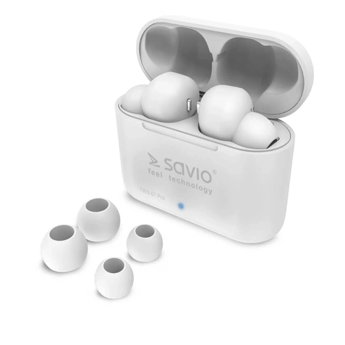 SAVIO 1, In-ear Kopfhörer Bluetooth Weiß