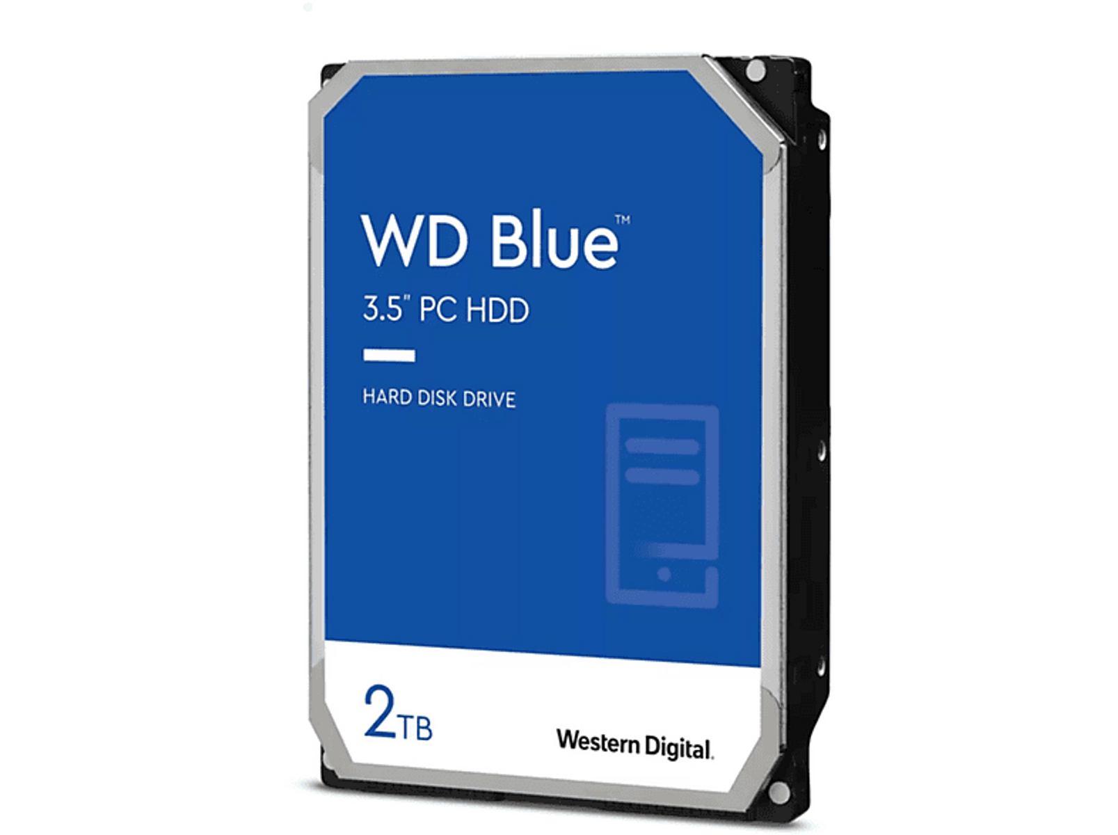Dysk twardy WD Blue 2TB z marką Western Digital.