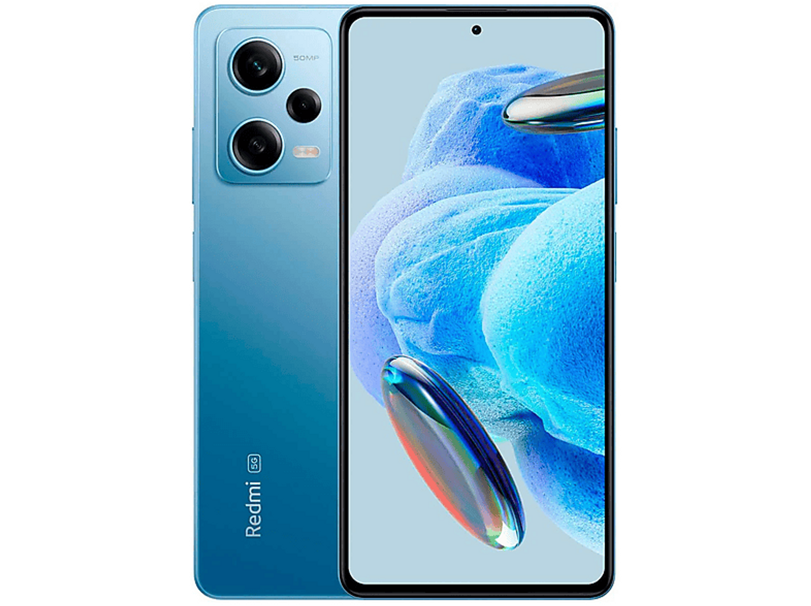 Niebieski telefon Xiaomi Redmi. Ma trzy aparaty i duży ekran.