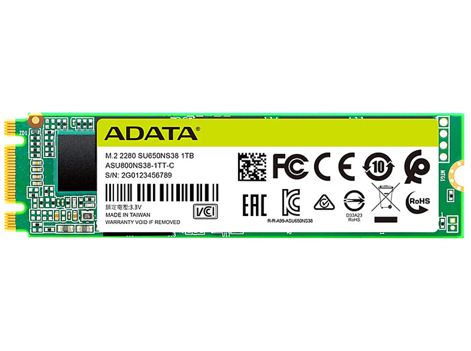 ADATA ASU650NS38-1TT-C, 2,5 intern SSD, 1000 GB, Zoll