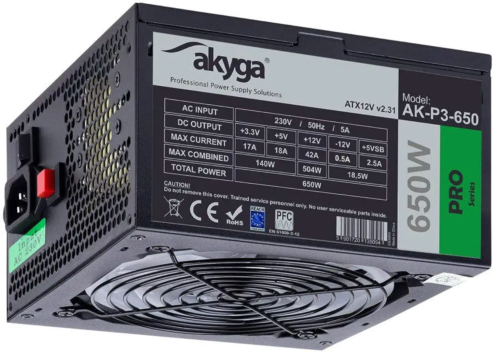 AKYGA AK-P3-650 PC Netzteil 650 Watt