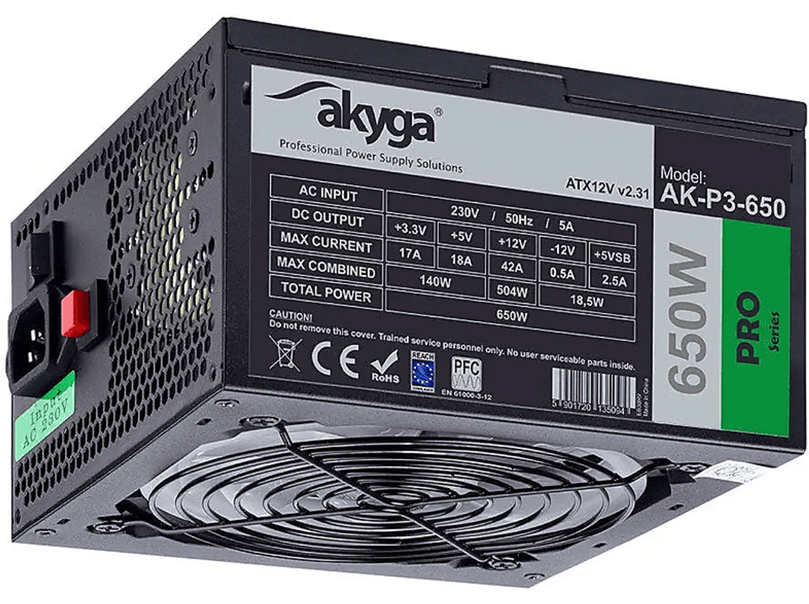 AKYGA AK-P3-650 PC Netzteil 650 Watt