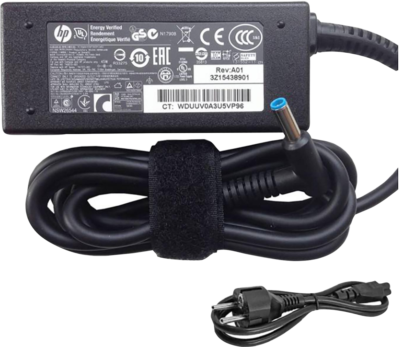 HP AC Netzkabel Smart Apple|Samsung|HP, 45W Adapter Schwarz