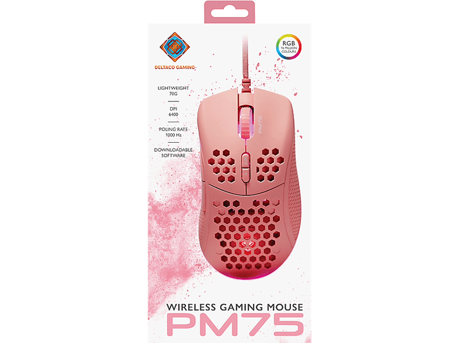 Myszka Gamingowa DELTACO GAM-108-P Różowy