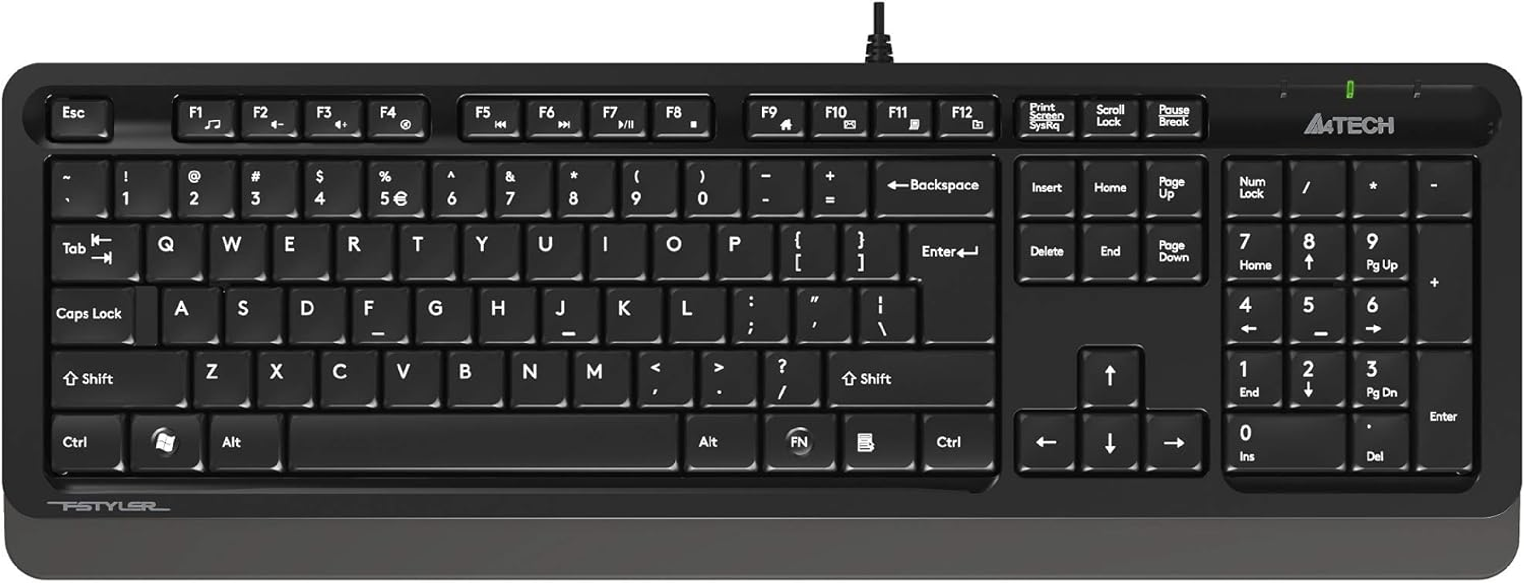 A4TECH Fstyler Tastatur FK10 Szary,