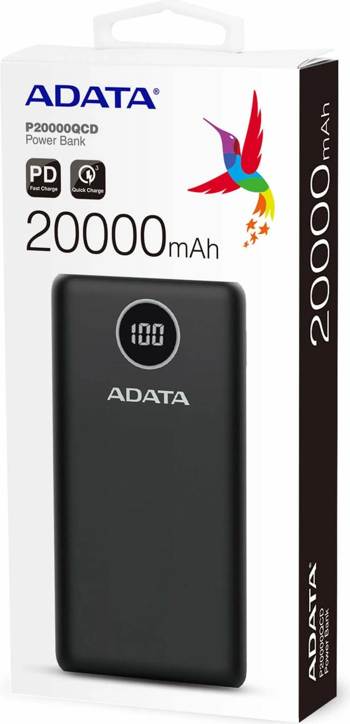 ADATA AP20000QCD-DGT-CBK Powerbank 20000 mAh Schwarz