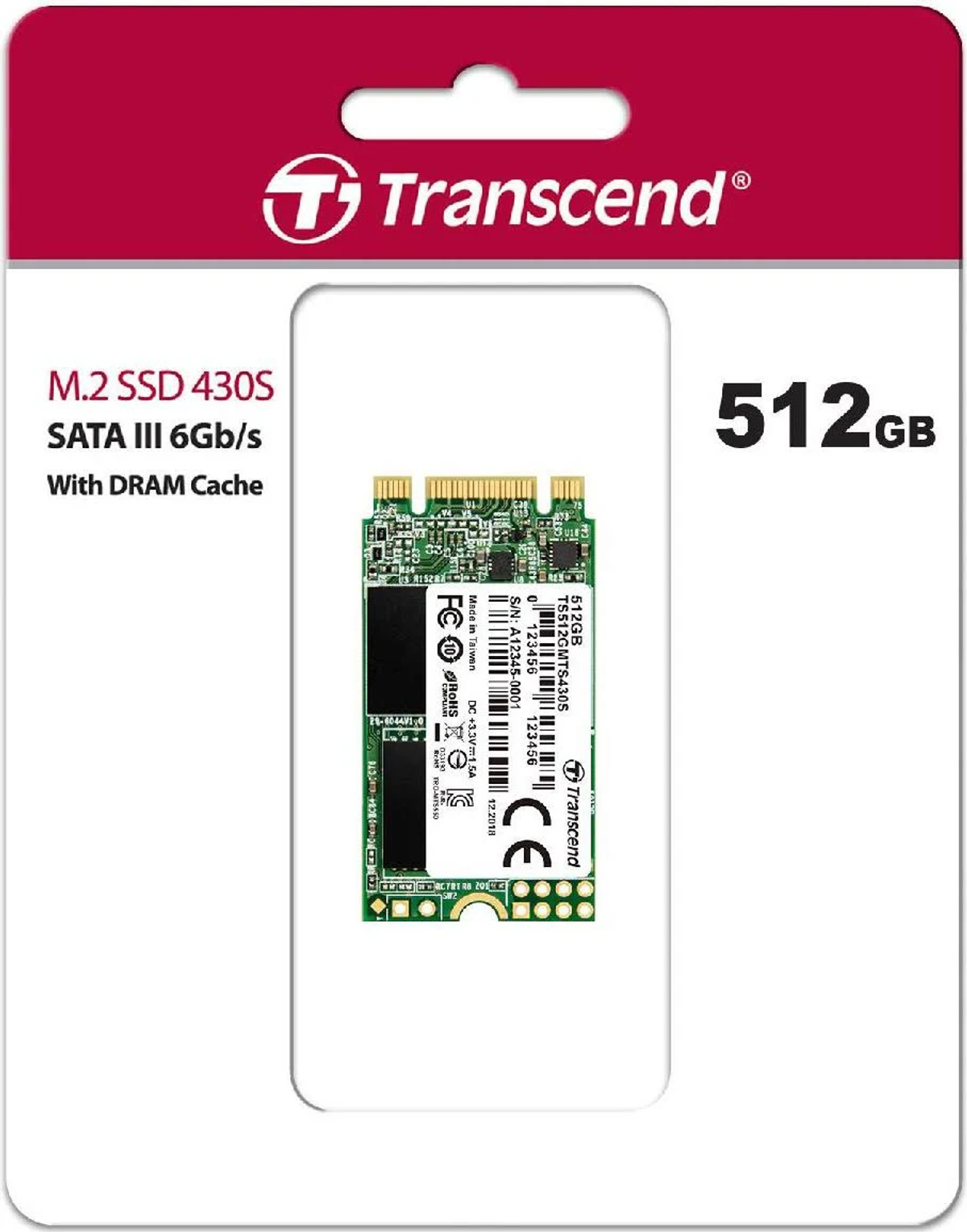 TRANSCEND TS512GMTS430S, TB, SSD, 2 HDD, intern