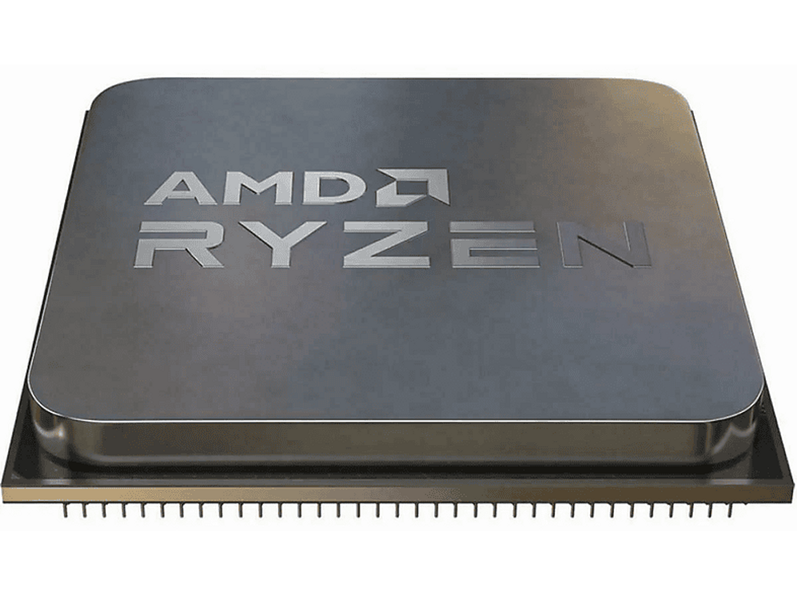 Procesor AMD Ryzen z logo AMD Ryzen na białym tle.