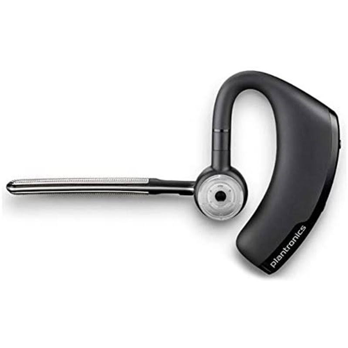 Cuffie Bluetooth Plantronics nere su sfondo bianco.