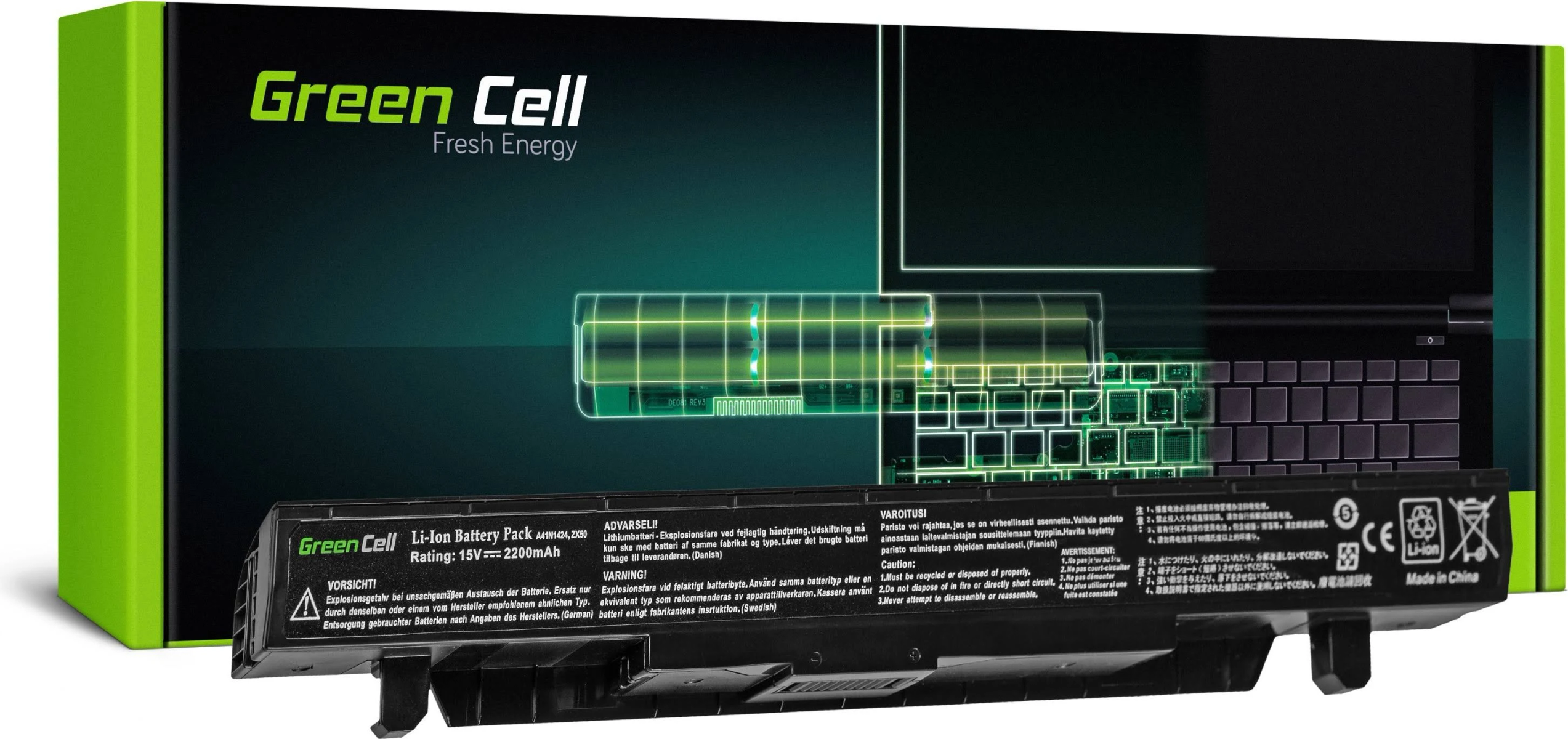 GREEN CELL PRO S Serie, Laptopakkus