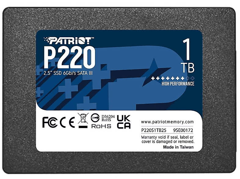 PATRIOT MEMORY P220, 1000 intern Zoll, SSD, GB, 2,5