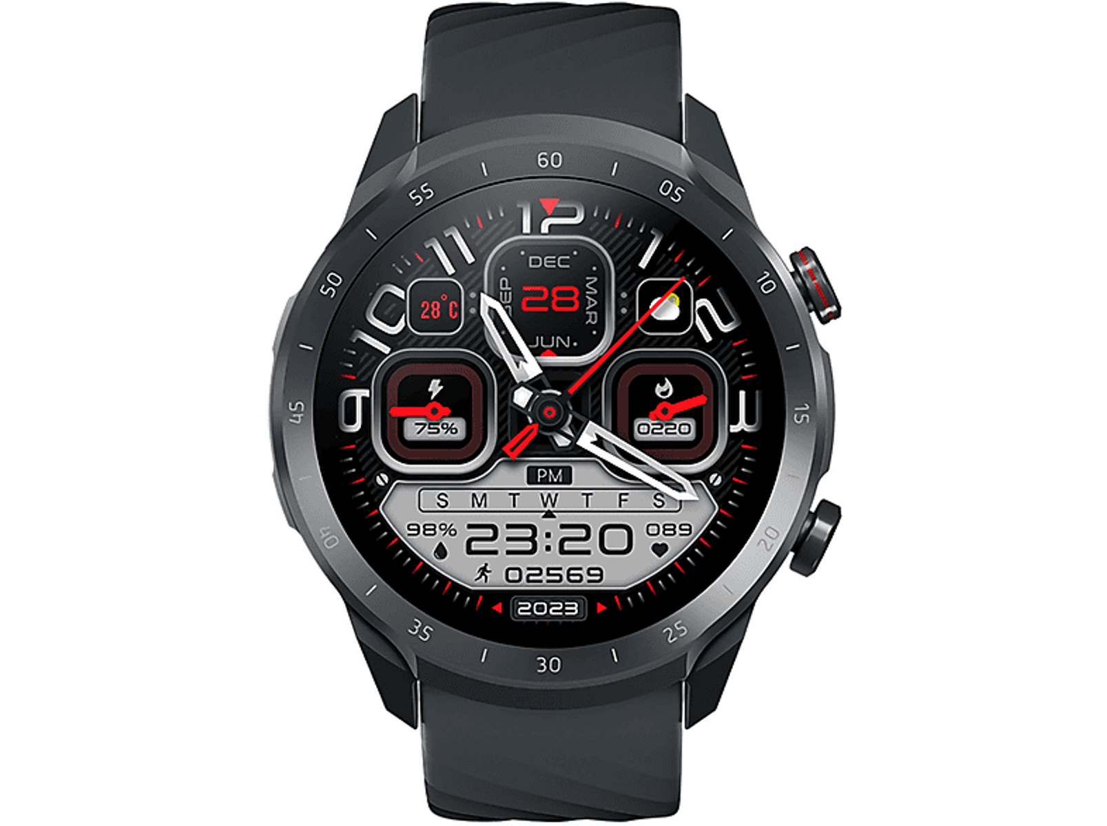 MIBRO Watch Silikon, Plastik schwarz XPAW015 Smartwatch A2
