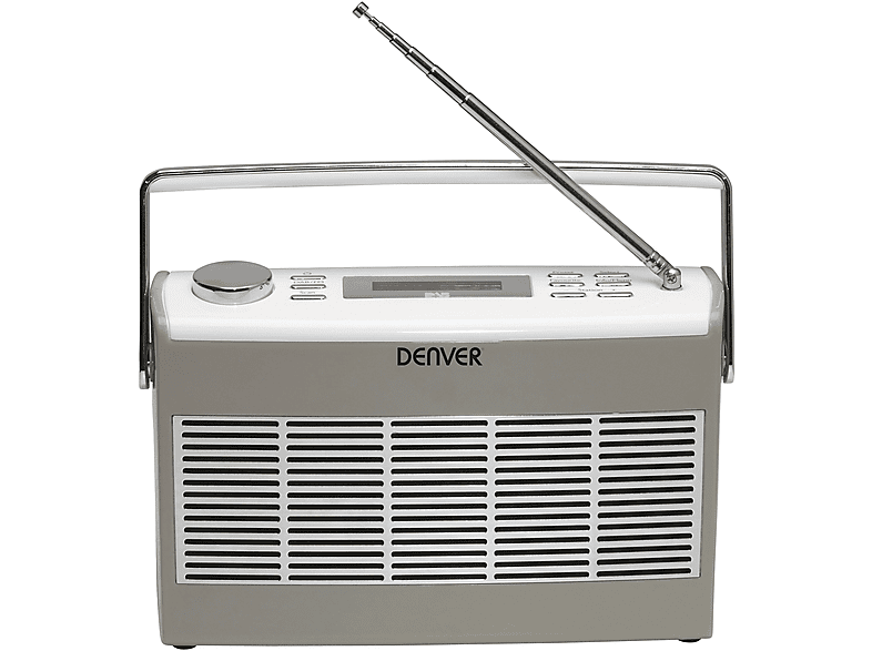 DENVER 12216520 Radio, DAB+, Weiß DAB, Bluetooth, FM