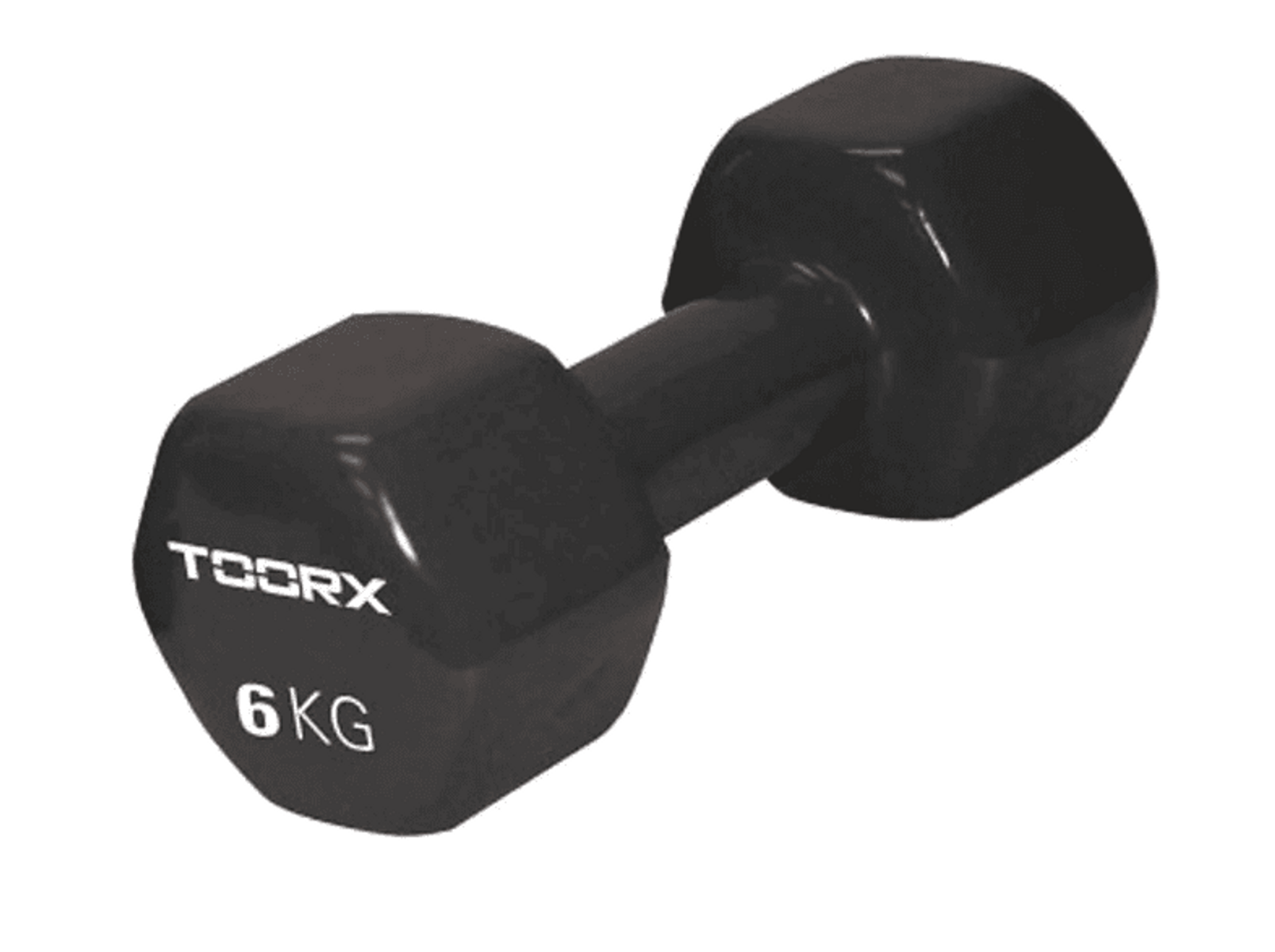 Black dumbbell with a 6KG label.