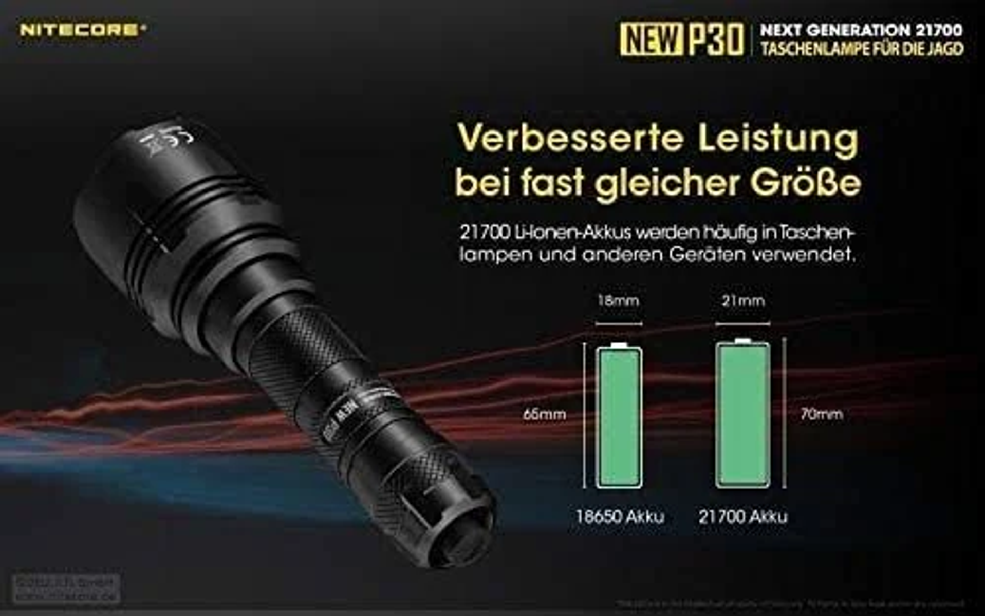 LED-Taschenlampe NITECORE NewP30