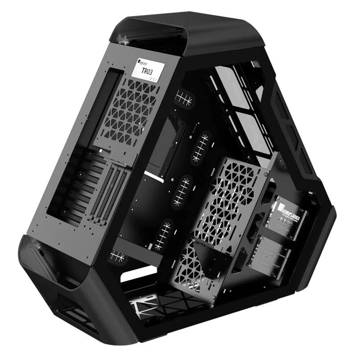 Schwarz TR03-G BLACK PC JONSBO Gehäuse,