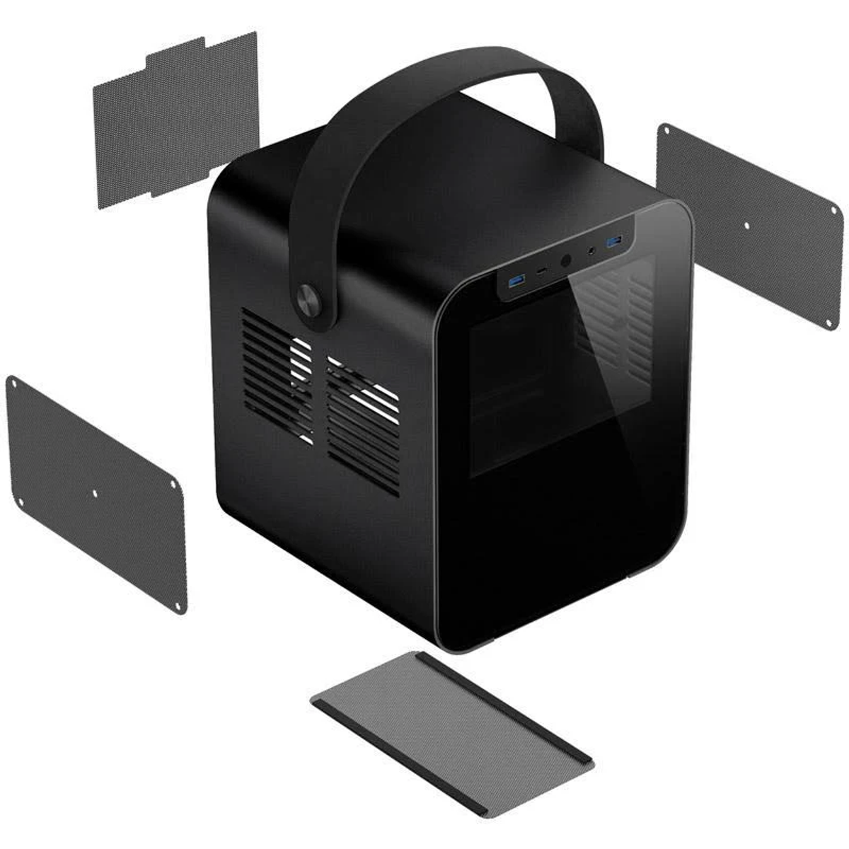 JONSPLUS Gehäuse, Black Schwarz PC BO100-G