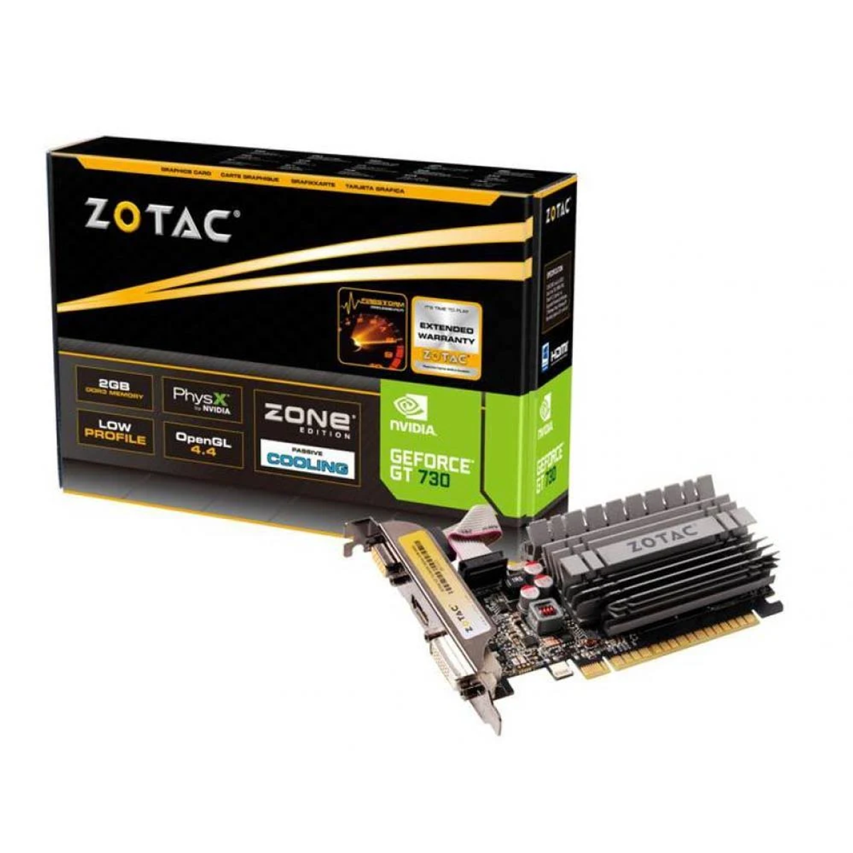 ZOTAC VGA Zotac GeForce® GT 730 Edition Grafikkarte) ZONE (NVIDIA, 2GB