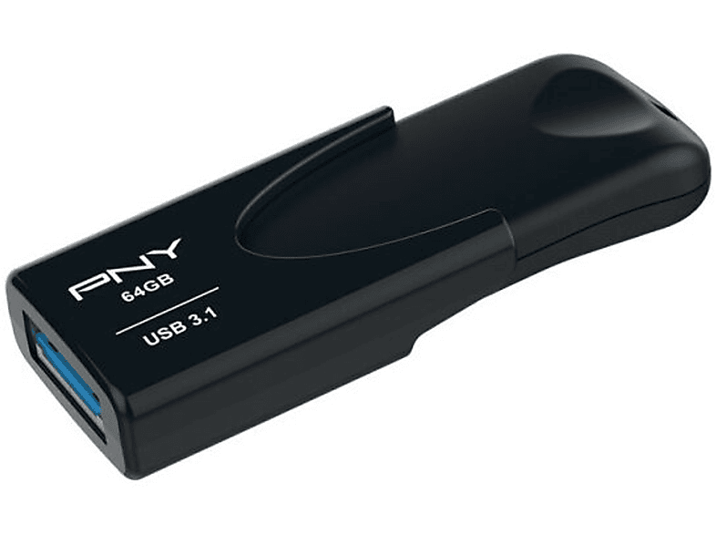 PNY Attaché USB-Flash-Laufwerk 64 GB) (Schwarz