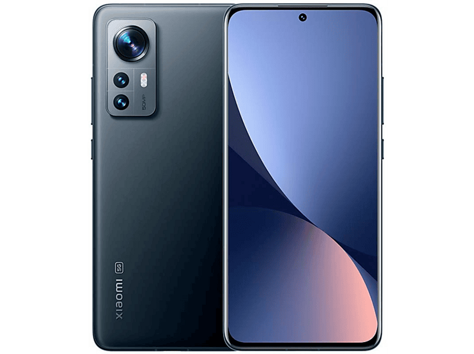 Ein schwarzes Xiaomi-Smartphone mit mehreren Kameras, auf dunklem Hintergrund.
