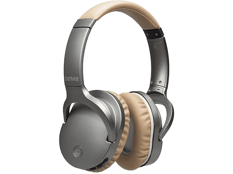 DENVER BTN-207 SAND, Over-ear Creme Kopfhörer Bluetooth