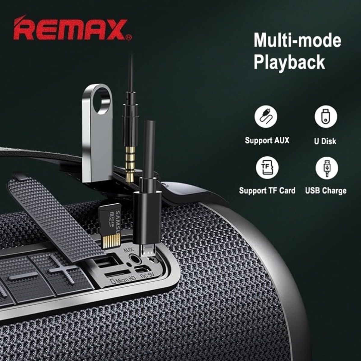 REMAX RB-M43 Bluetooth Lautsprecher, Schwarz