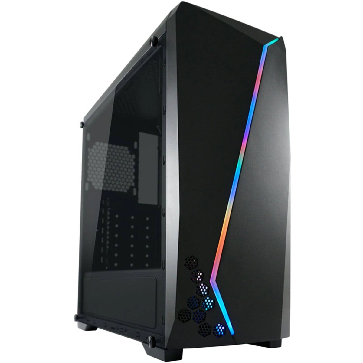 PC Gehäuse, 700B Schwarz POWER LC