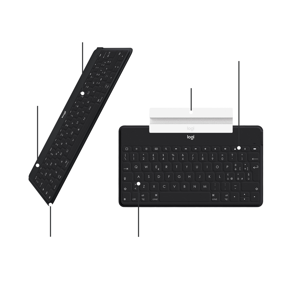 LOGITECH IPAD KEYS KEYBOARD CH BLACK, Tablet Tastatur, Standard